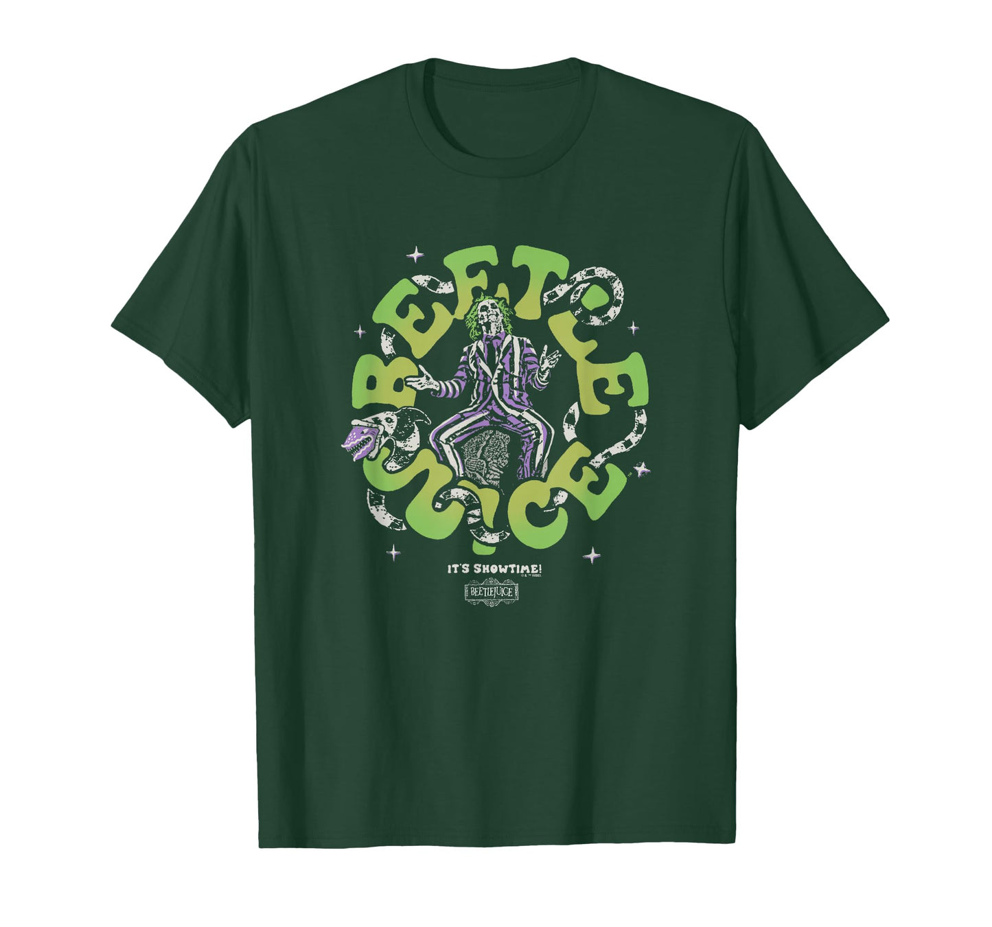Beetlejuice Vintage Bohemian Distressed Spooky Title Logo T-Shirt