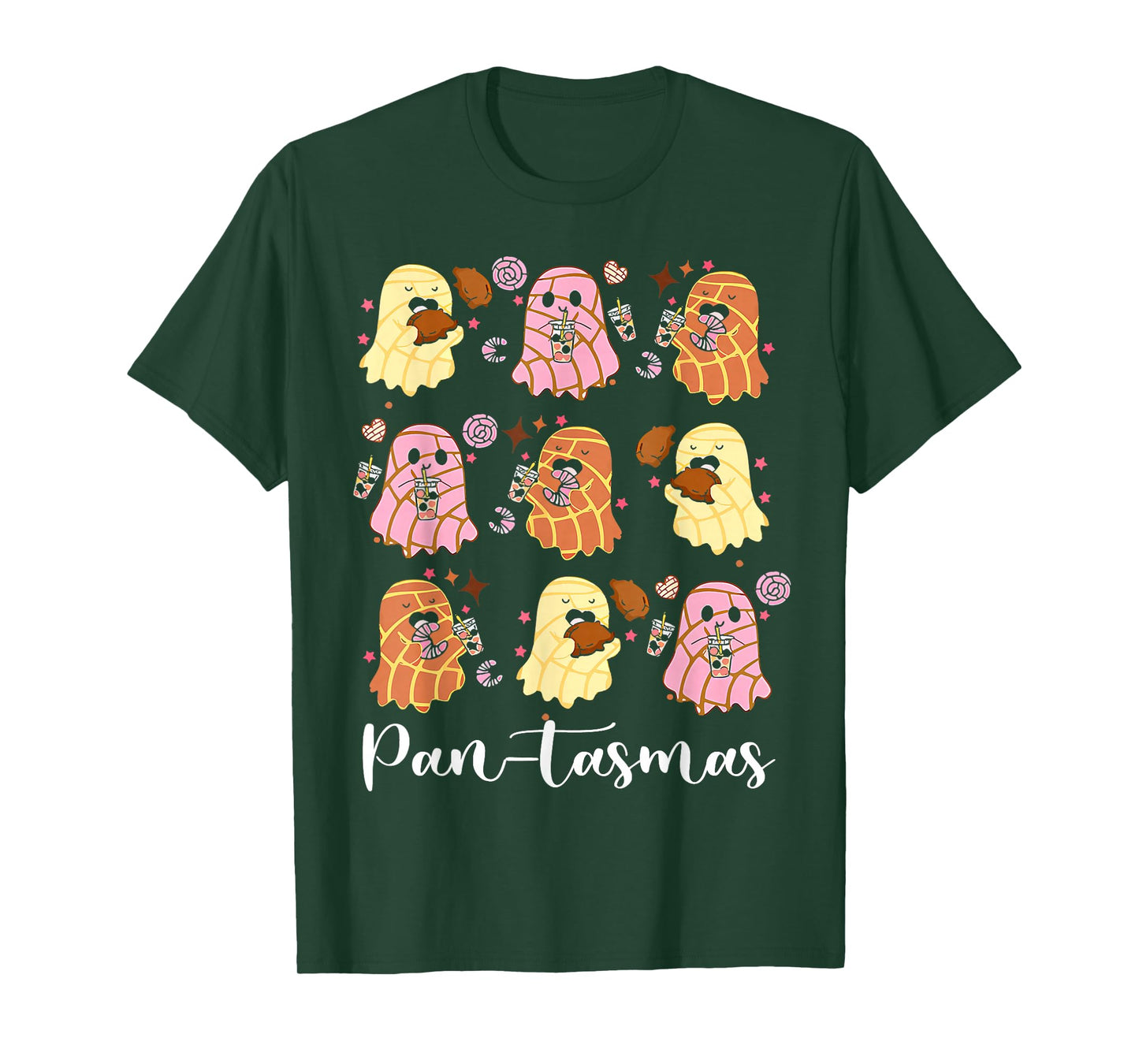 Pantasmas Ghost Pan Dulce Halloween Mexican Conchas Boo T-Shirt