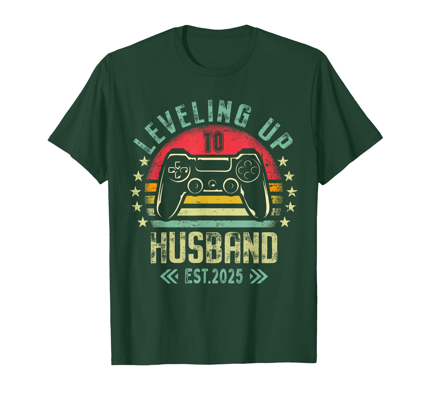 Engagement Tee for Gamer Groom Leveling Up To Husband 2025 T-Shirt