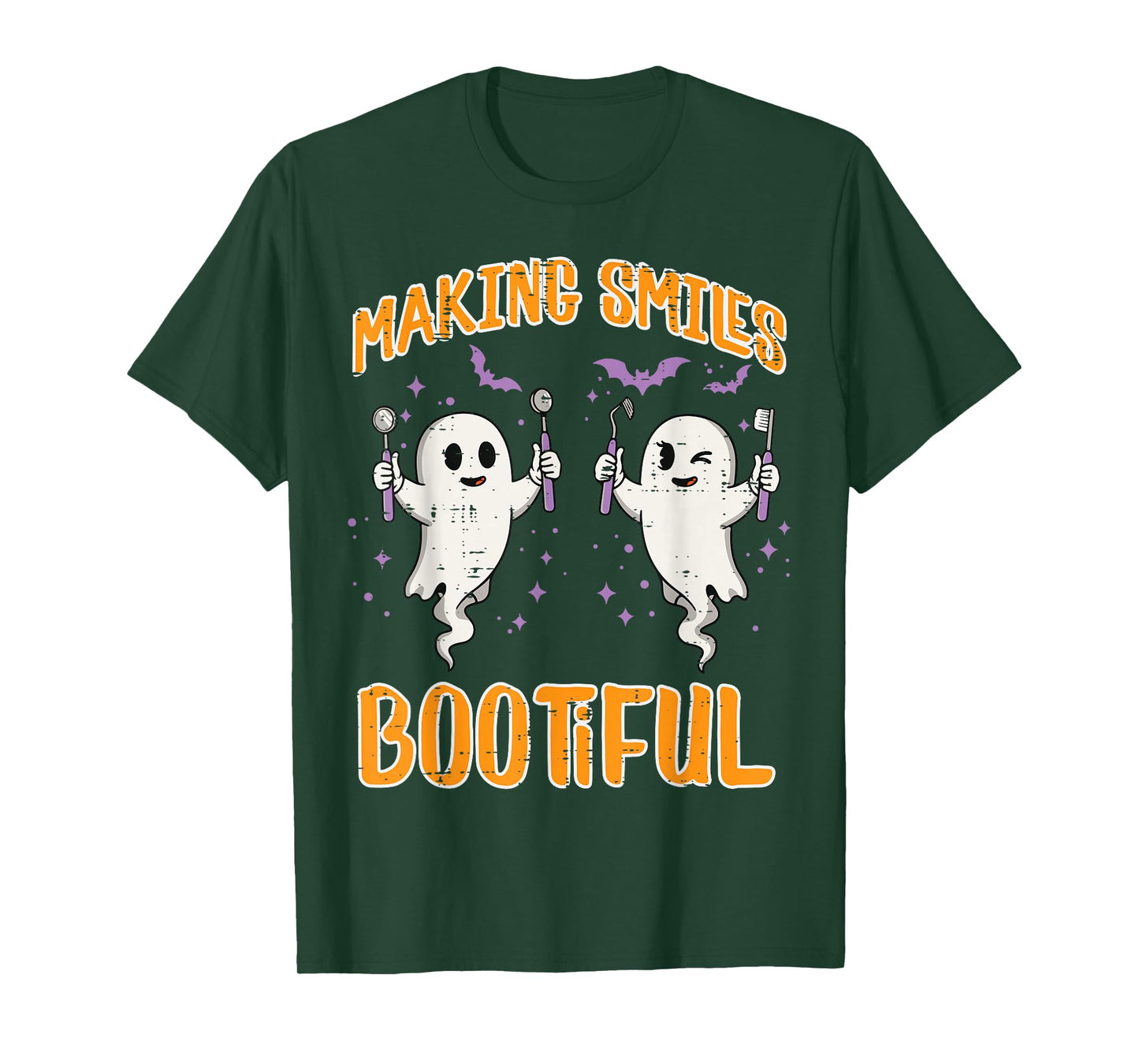 Halloween Ghost Dentist Smiles Bootiful Costume Men Women T-Shirt
