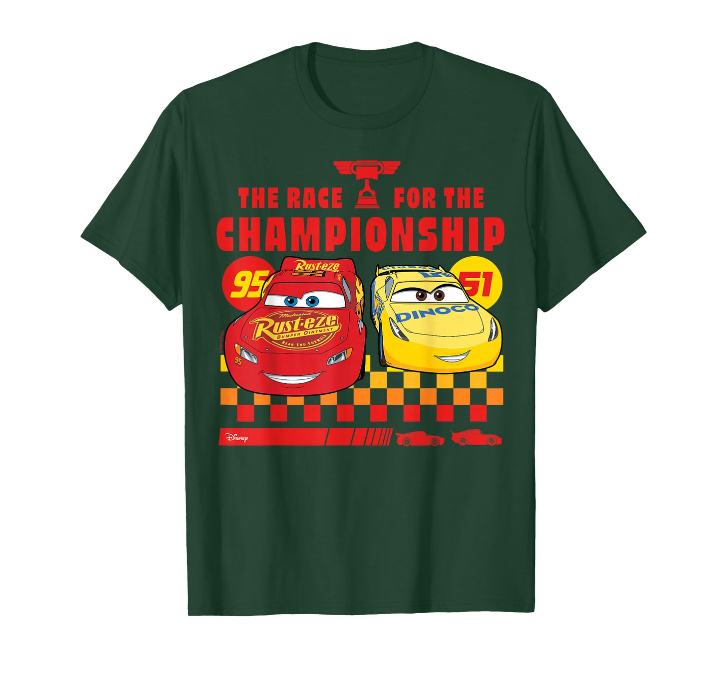 Disney Pixar Cars - Lightning And Cruz Race For Championship T-Shirt