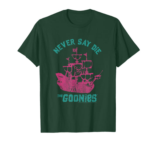 The Goonies Pastel Pirate Ship and Logo Movie T-Shirt