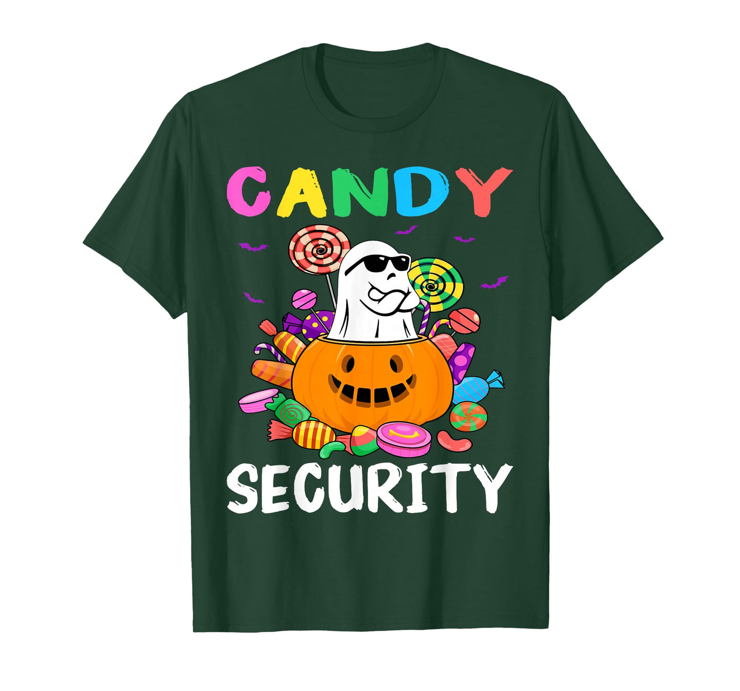 Candy Security Ghost Halloween Costume T-Shirt