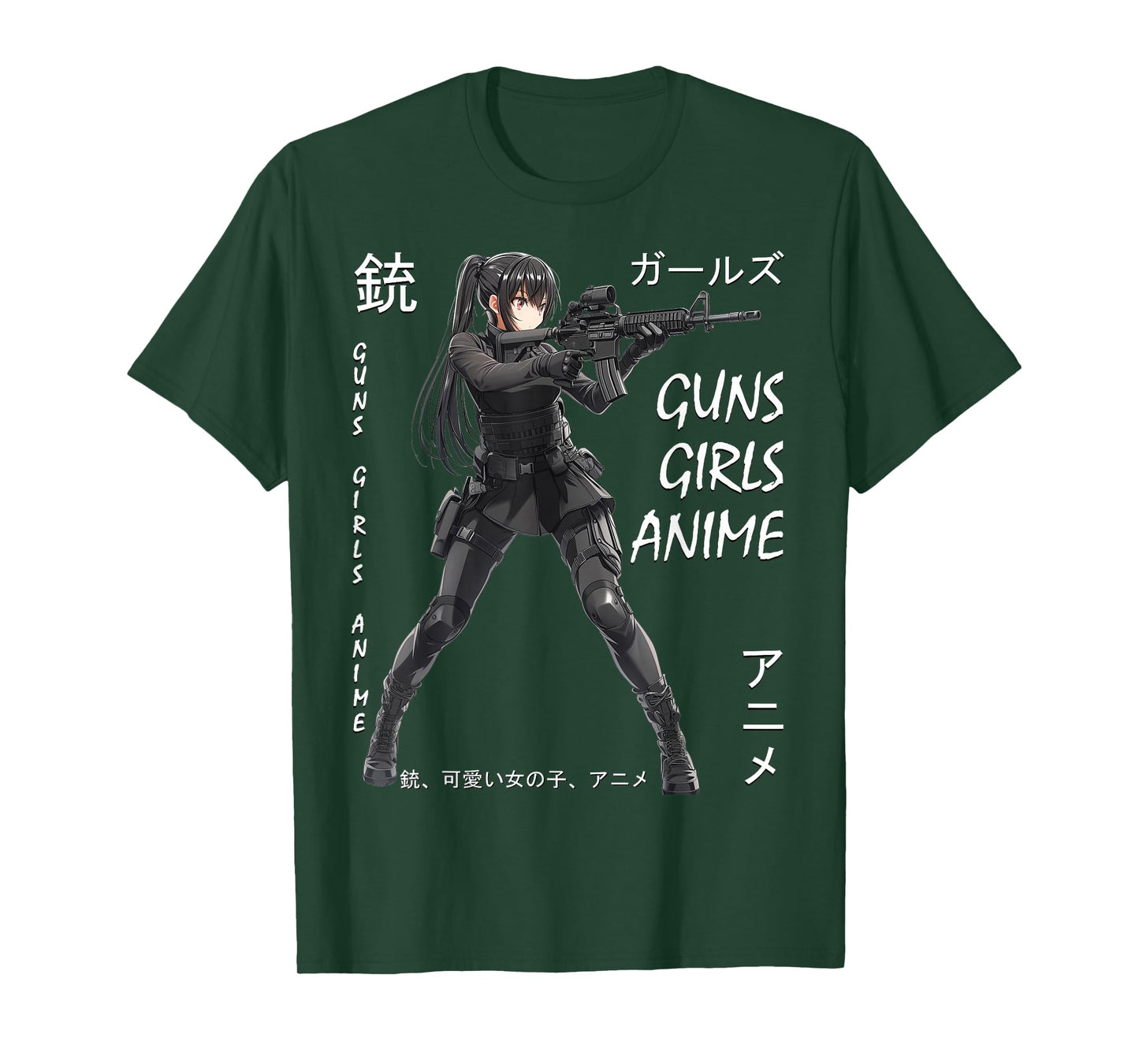 Dinosaurus Rekx Anime Waifu Graphic T-Shirt, Small, Black