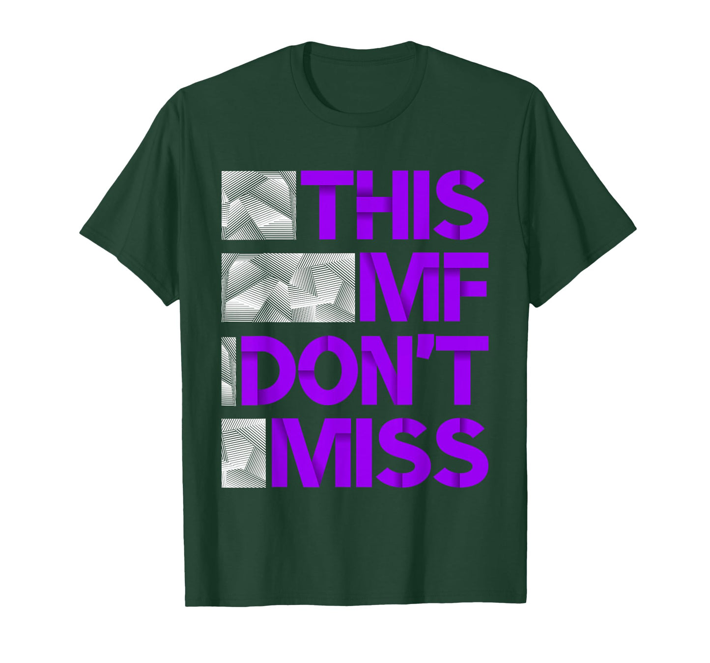 Purple This MF Don't Miss Purple Color Graphic T-Shirt
