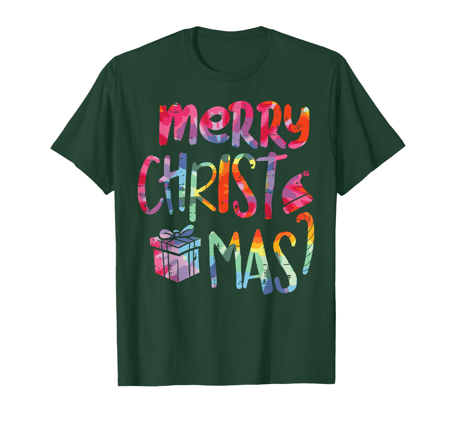 Merry Christmas Tie-Dye Xmas Holiday Men Women Kids Girl Boy T-Shirt