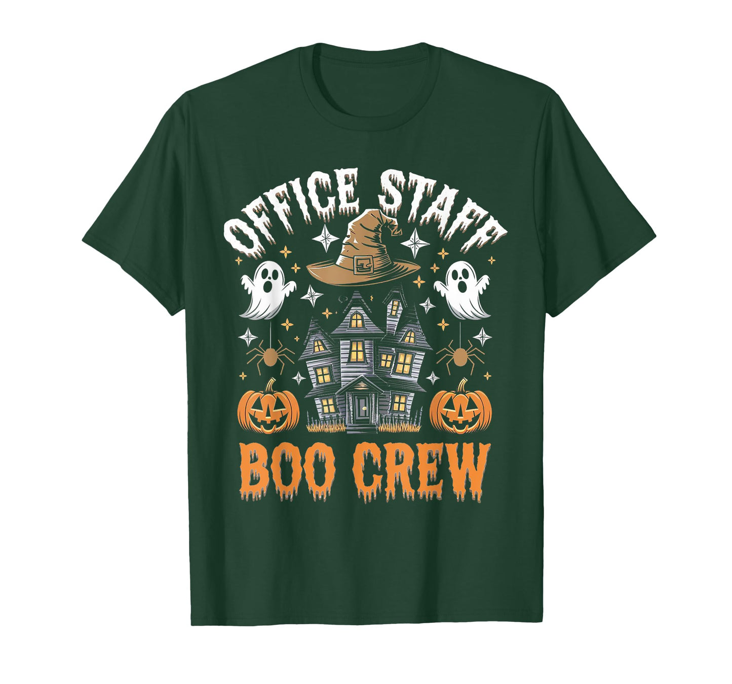 Office Staff Boo Crew Funny Halloween Matching Costume T-Shirt
