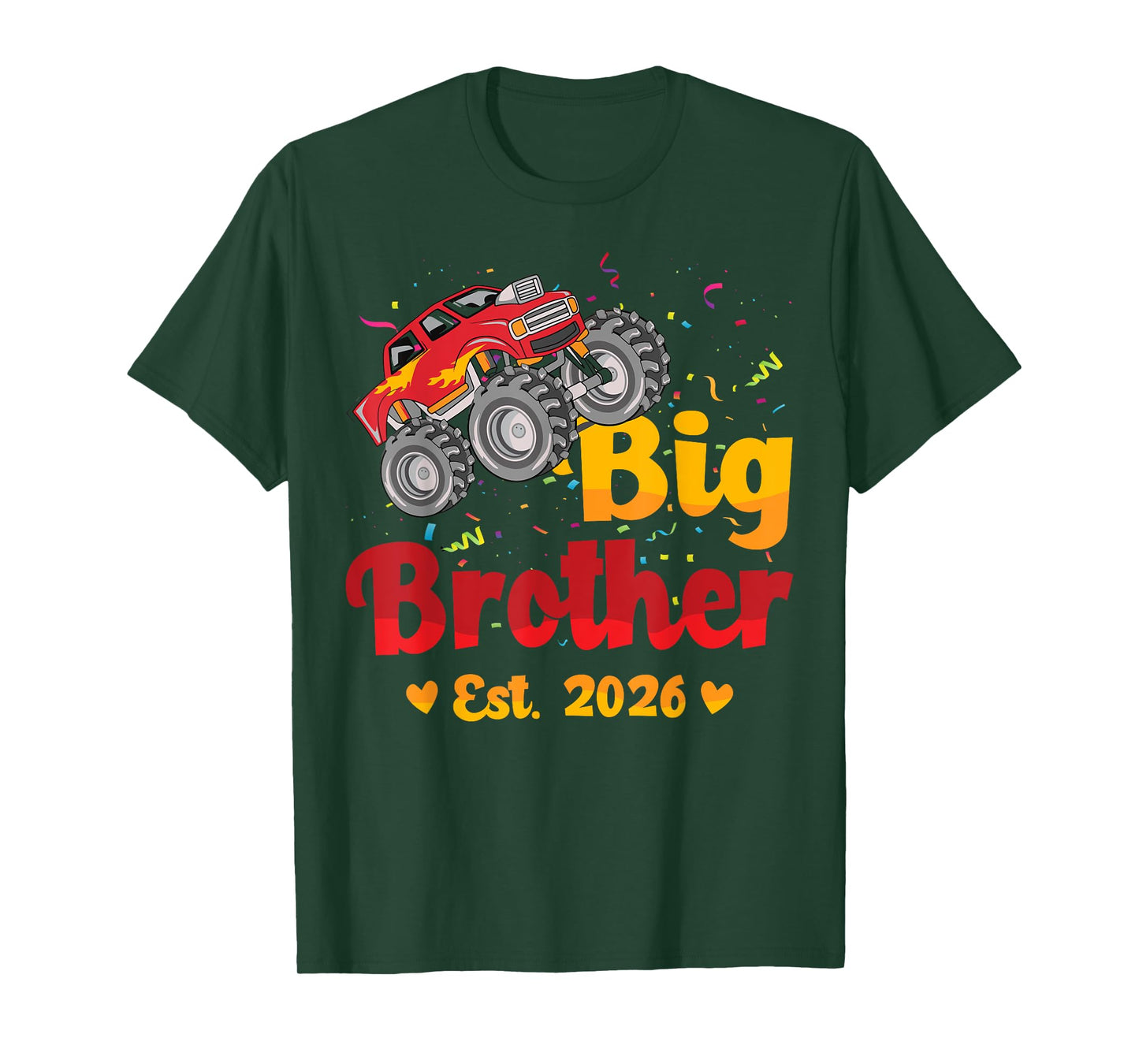 Promoted to Big Brother 2026 Monster Truck Baby Announcement T-Shirt