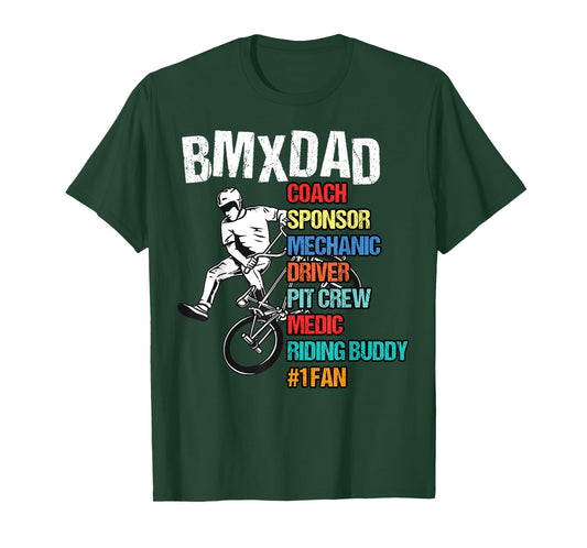 Vintage Bmx Dad Father Extreme Sport Stunt Bicycle Gift T-Shirt