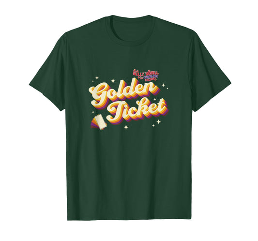 Willy Wonka & The Chocolate Factory Golden Ticket Retro T-Shirt