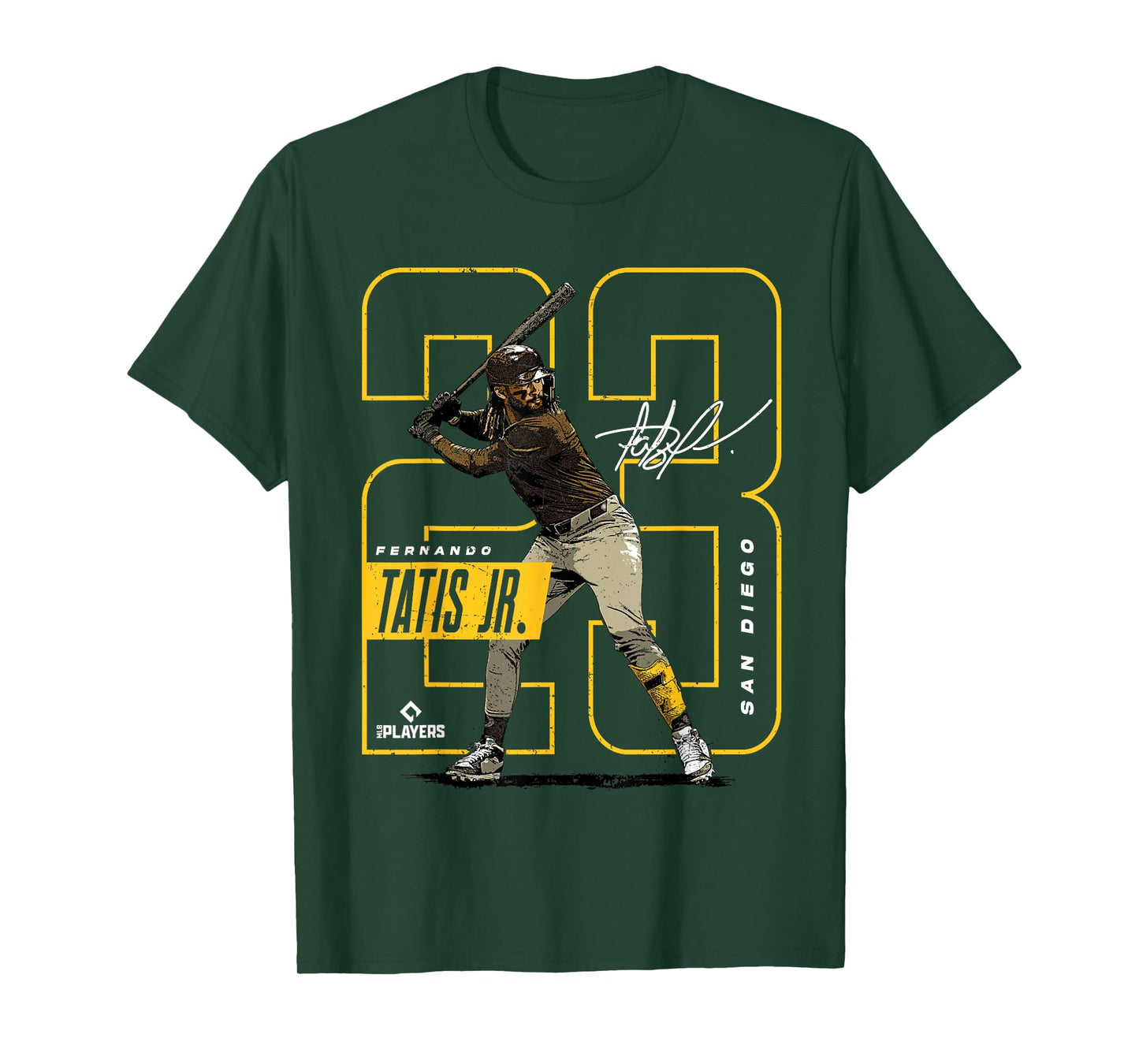 License Champs Fernando Tatis Jr | San Diego MLB Player League | MLBTAT4037 T-Shirt, Small, Brown
