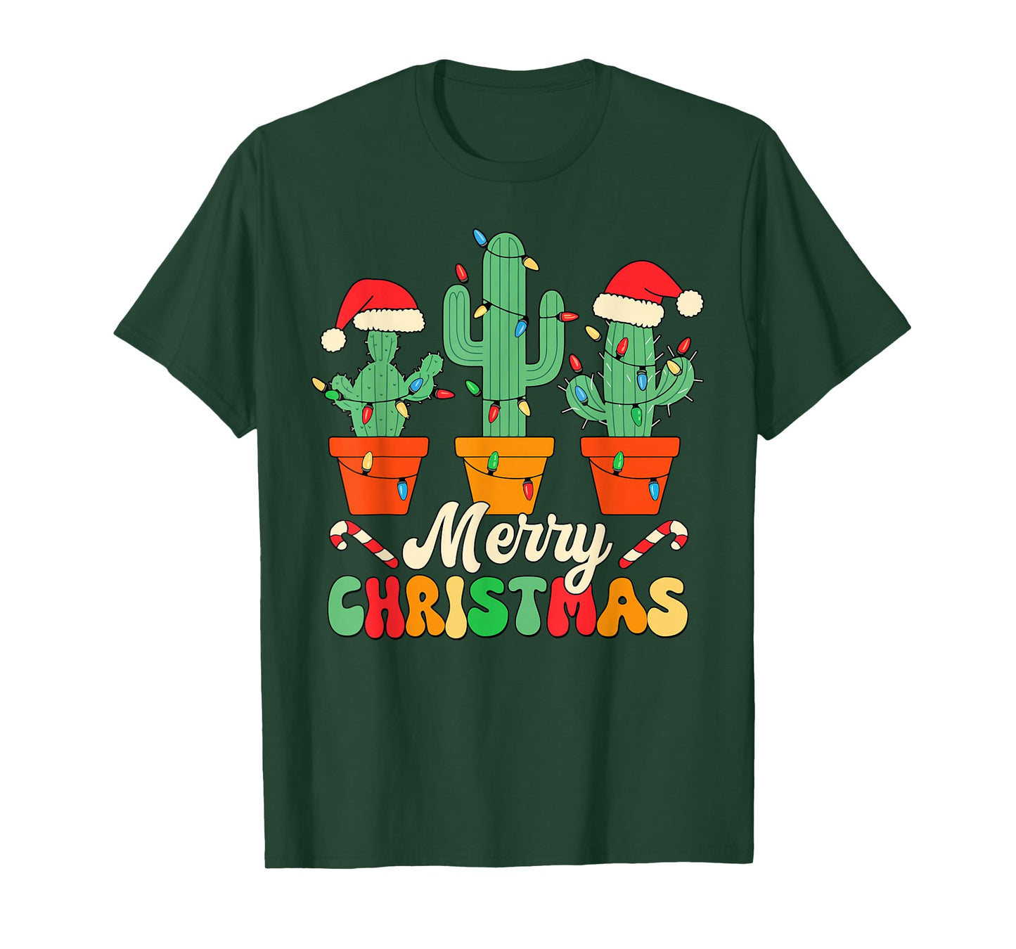 Christmas Cactus Cute Succulent Plant Xmas Men Women Kids T-Shirt