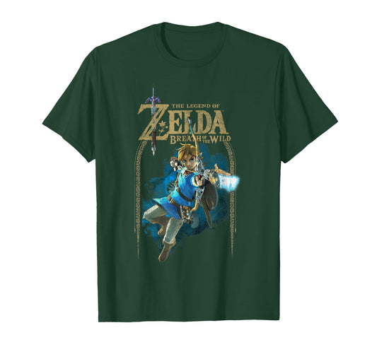 Zelda Breath Of The Wild Link Arch Shot Logo Graphic T-Shirt T-Shirt