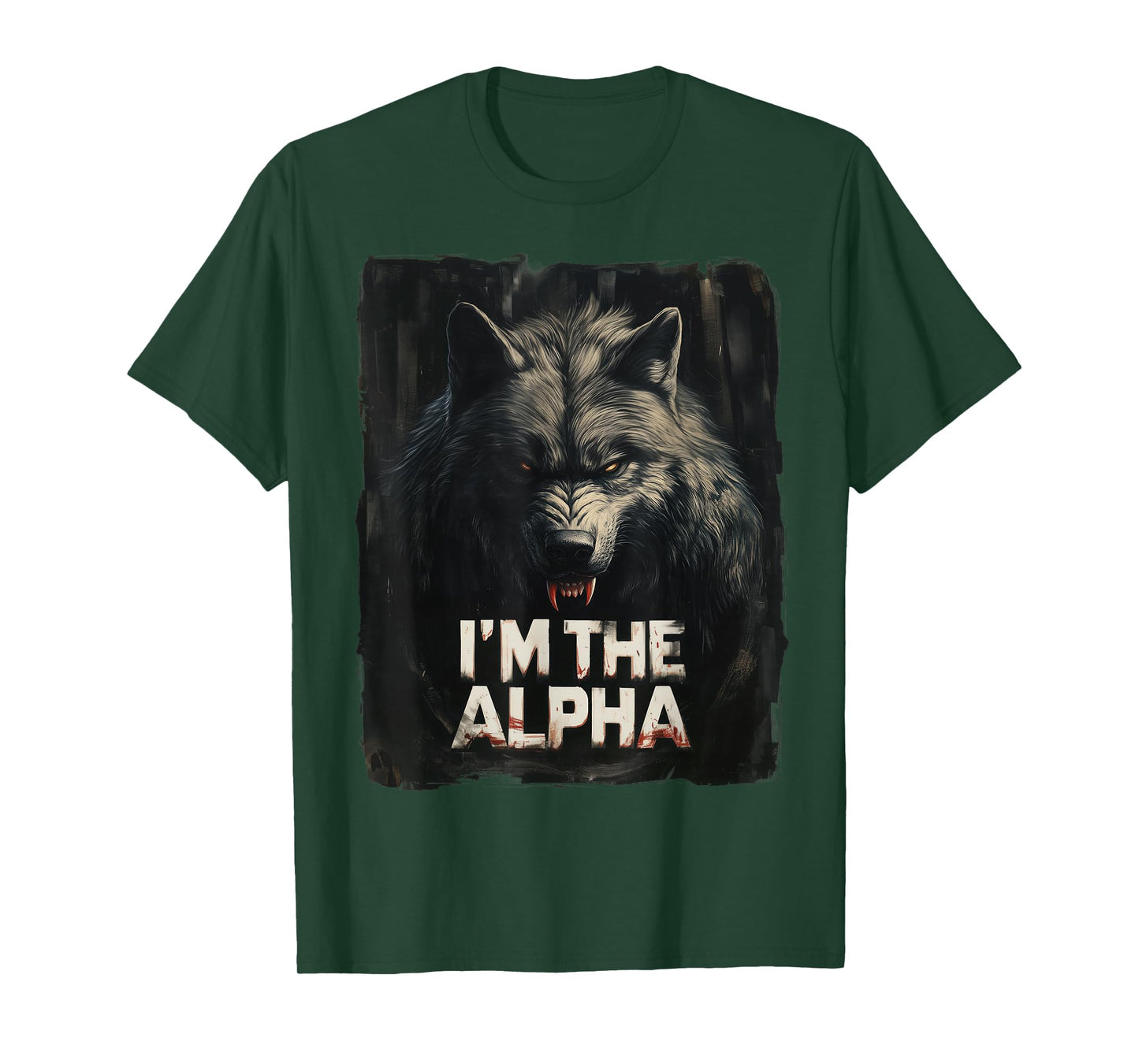 Cool Graphic Tee I'm The Alpha Wolf Trendy T-Shirt