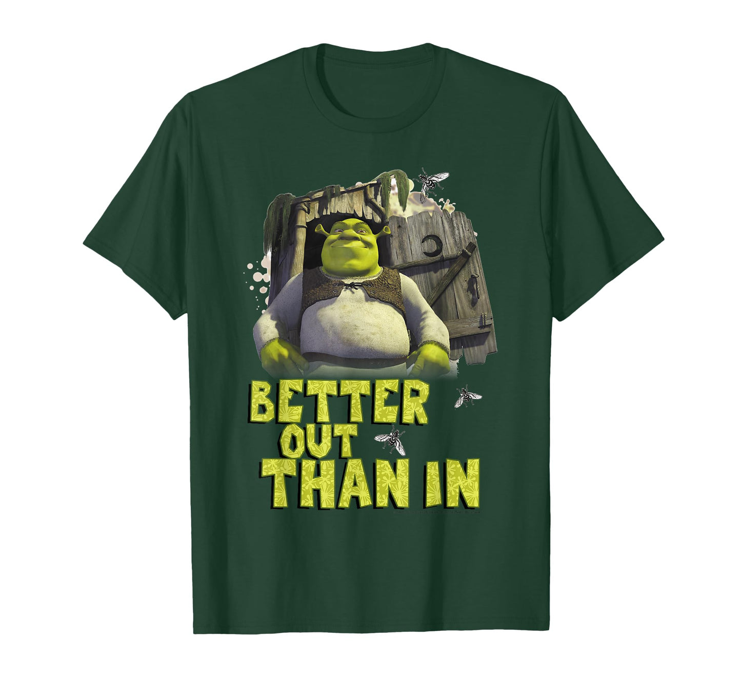 Shrek Outhouse Better Out Than in Quote T-Shirt
