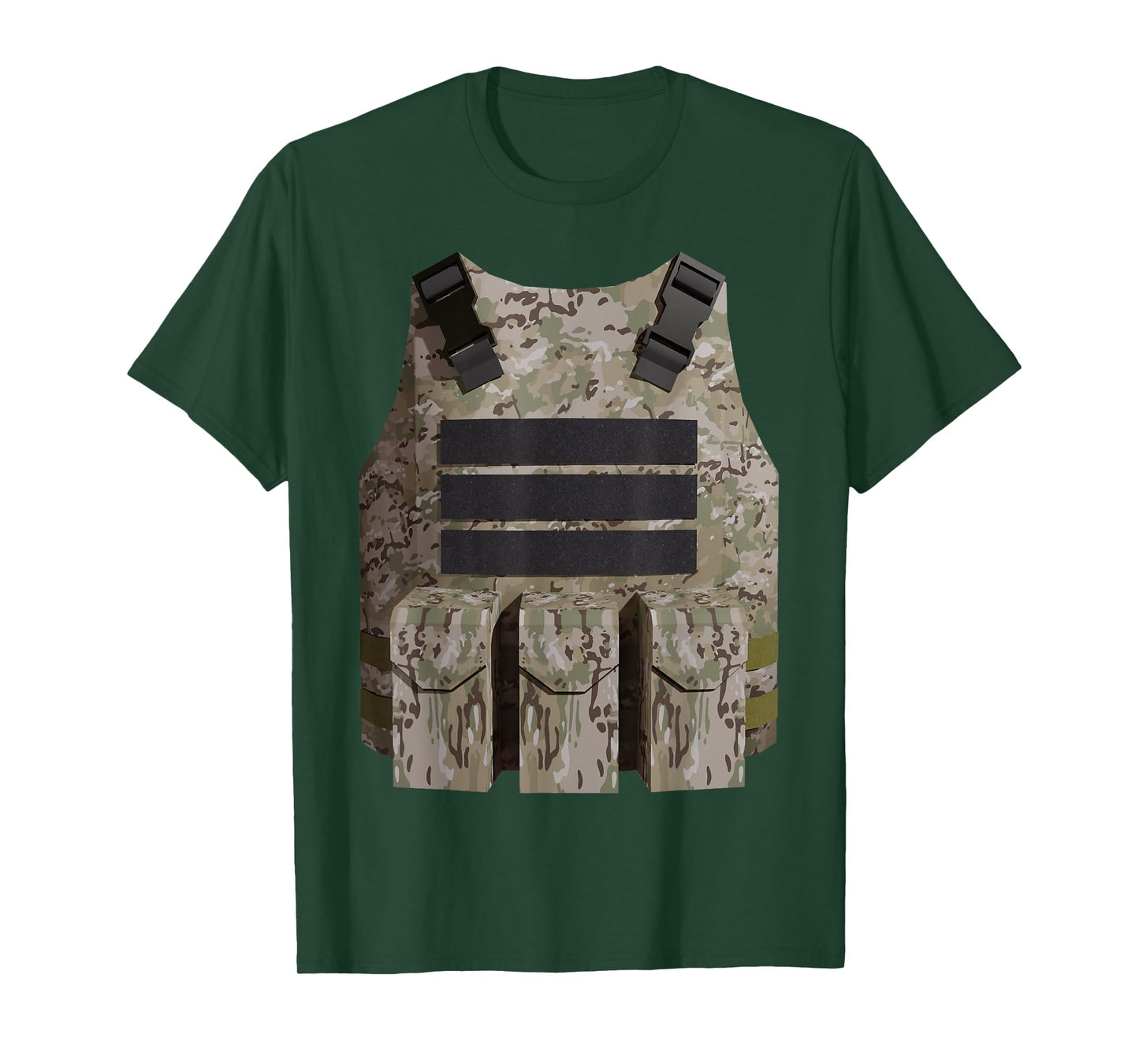 Faux Bulletproof Vest Gamer Costume Desert Camo version T-Shirt