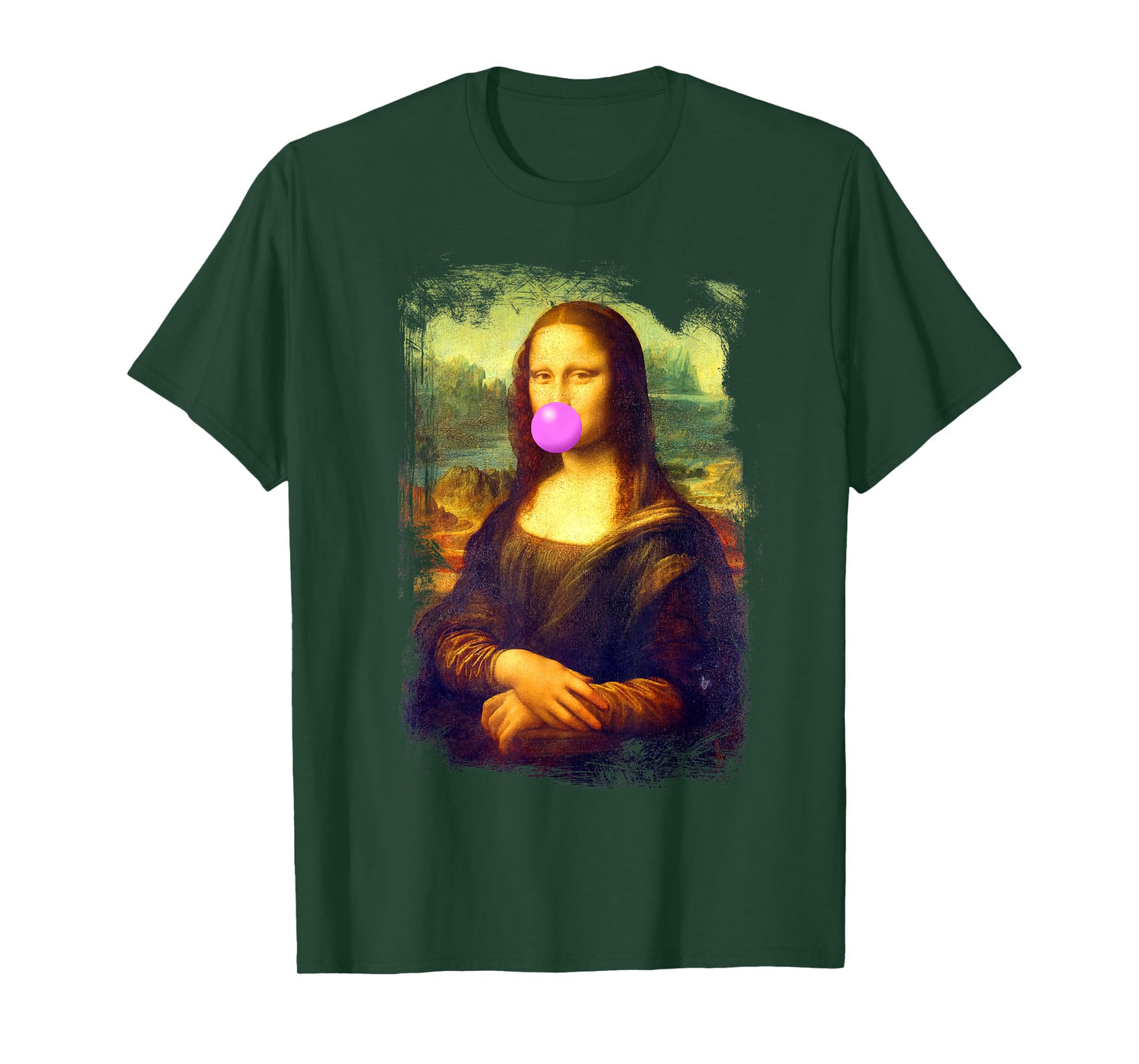 Mona Lisa blowing bubble gum T-Shirt