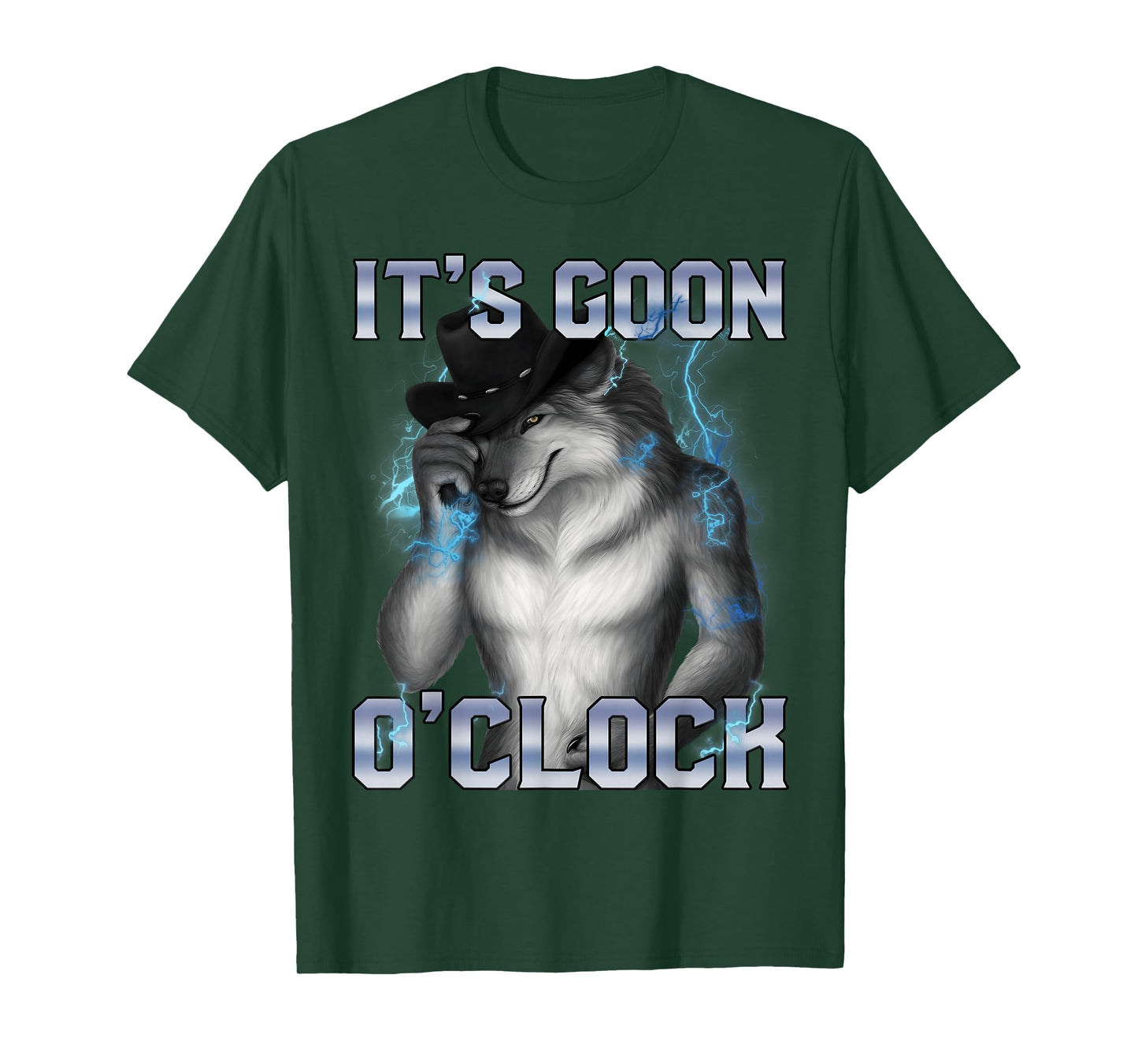 It's Goon O'clock Funny Alpha Wolf Ironic Meme Men T-Shirt