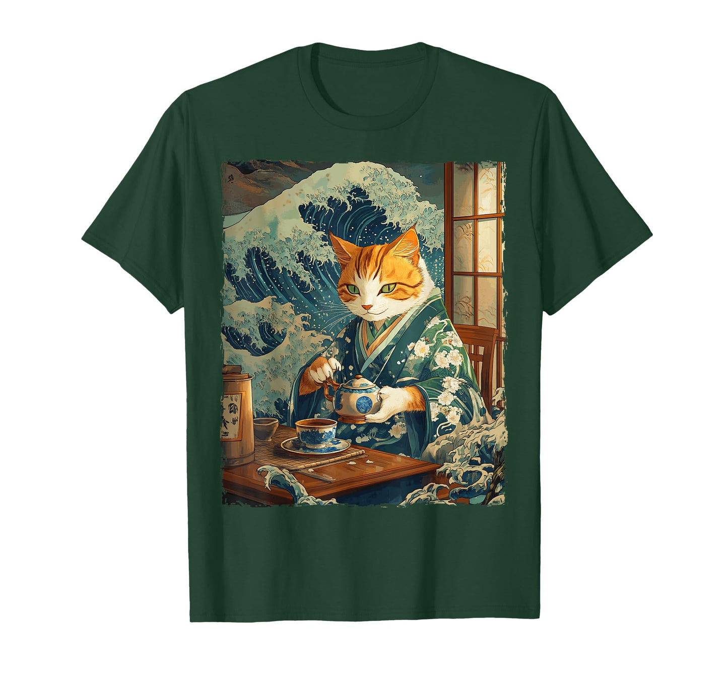Funny Graphic Cat Japanese Anime T-Shirt for Men Women Kids