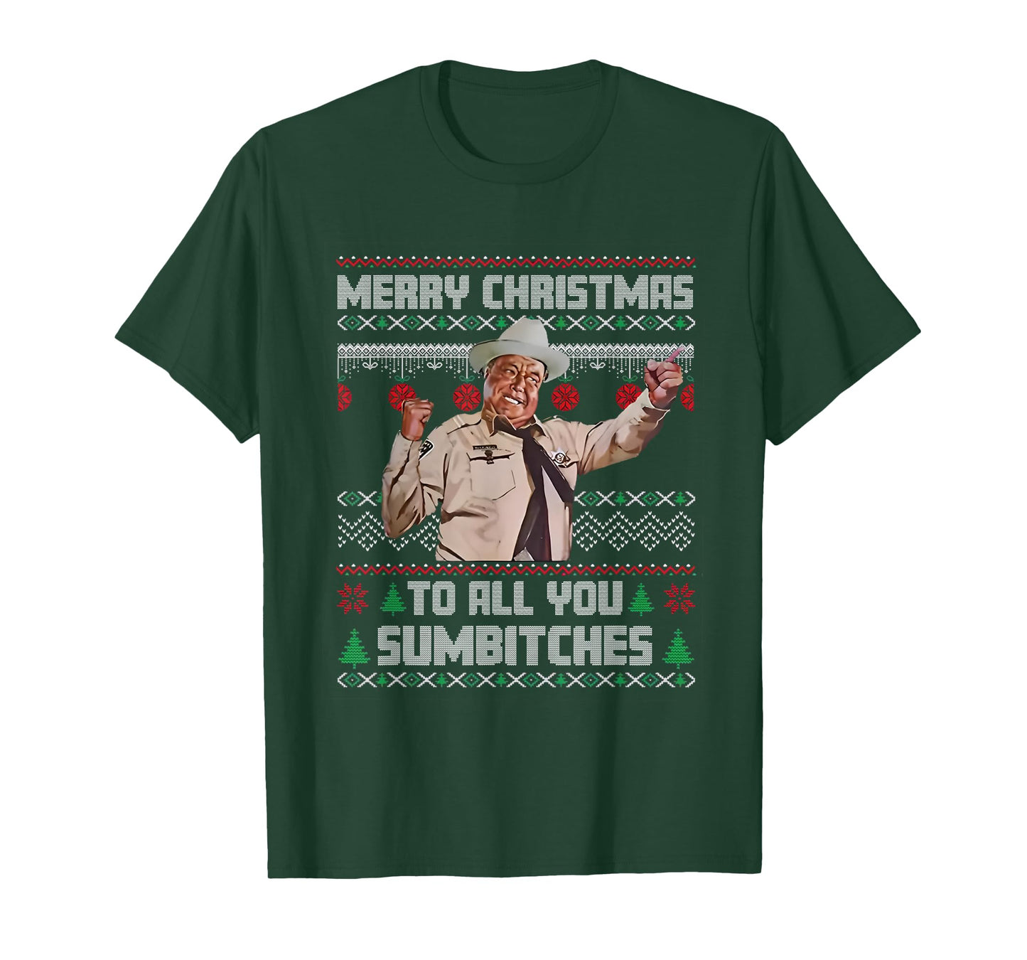 Merry Christmas to All You Sumbitches Ugly Sweater Style T-Shirt