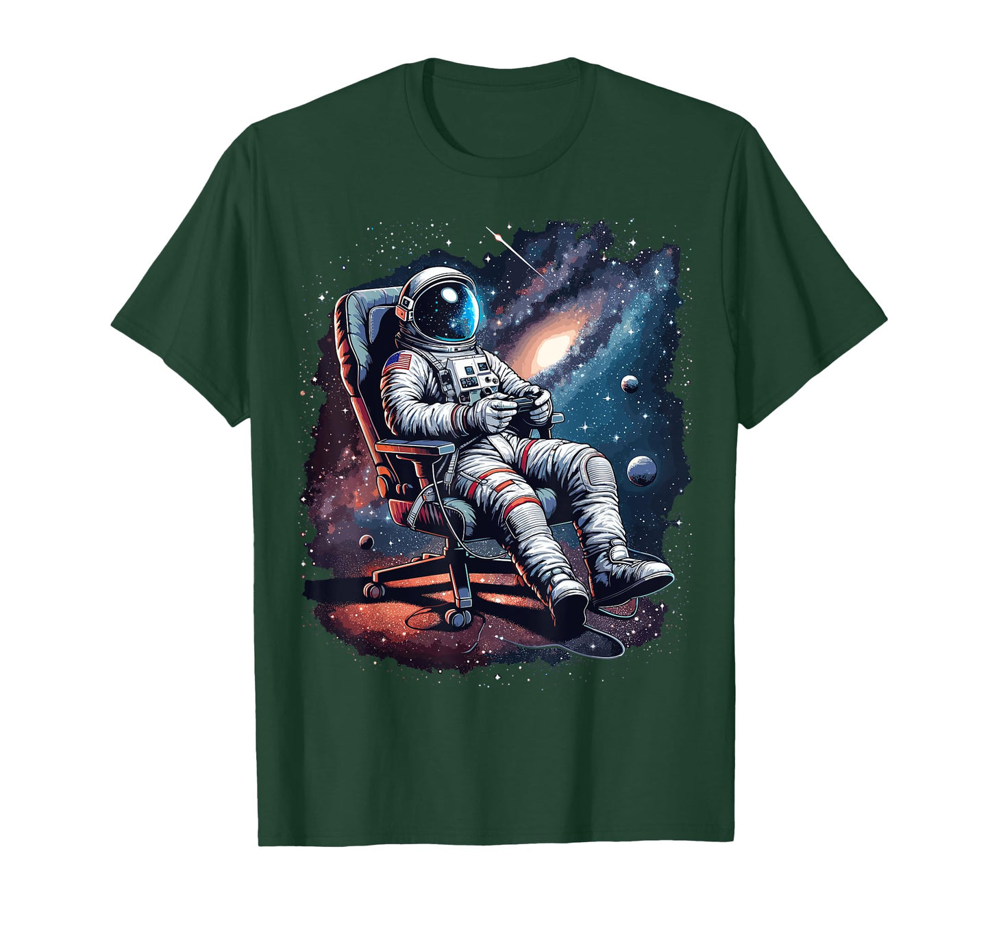 Space Astronaut Gaming System Planets Astronaut Gamer T-Shirt