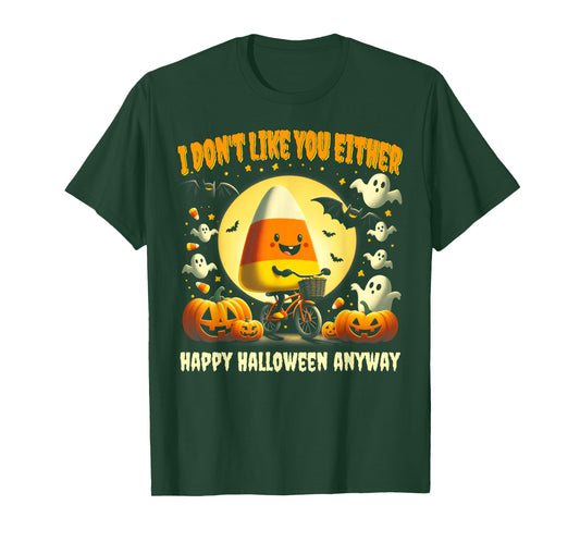 Halloween Costume Team Candy Corn I Don't Like You Either T-Shirt