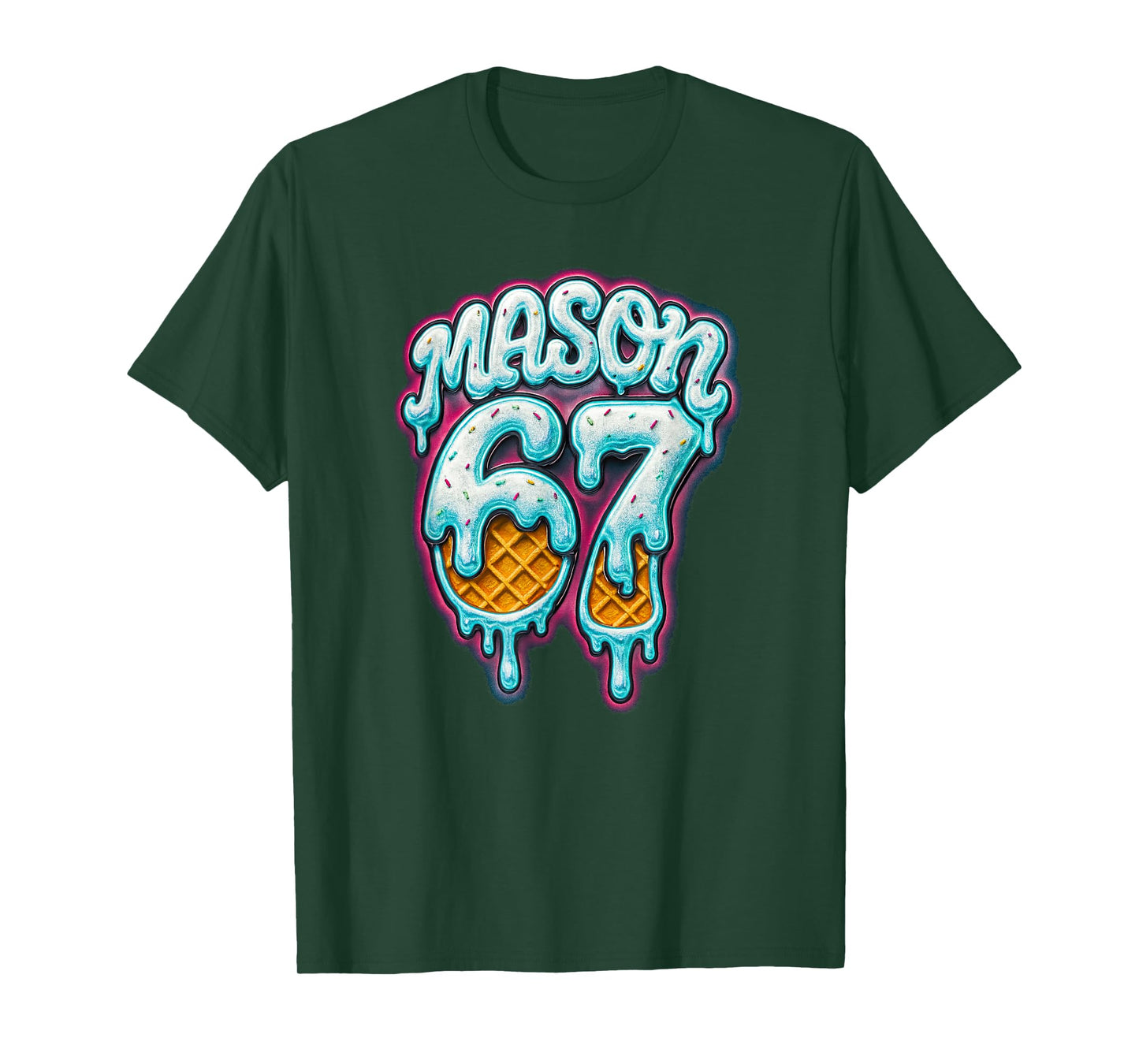 Mason 67 Ice Cream Drip Six Seven Meme 6 7 Teen Boys Kids T-Shirt