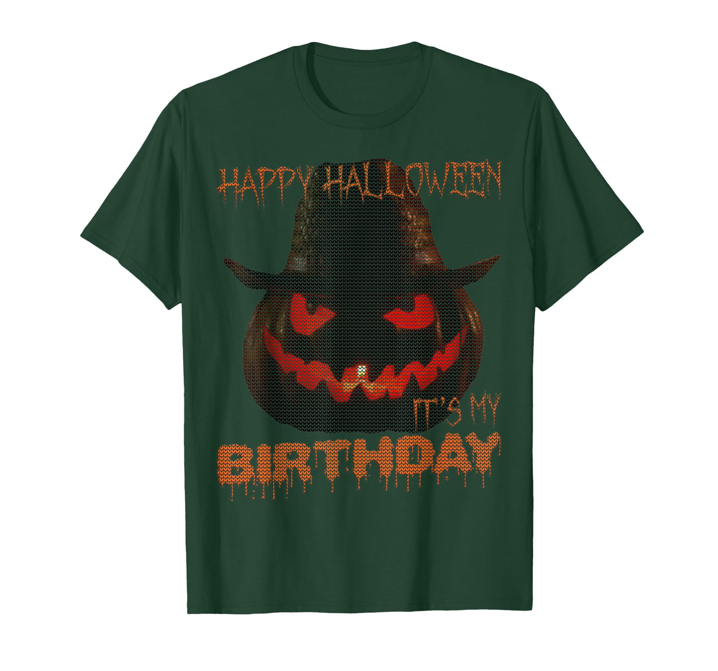 Happy Halloween My Birthday Jack-O-Lantern Ugly Halloween T-Shirt