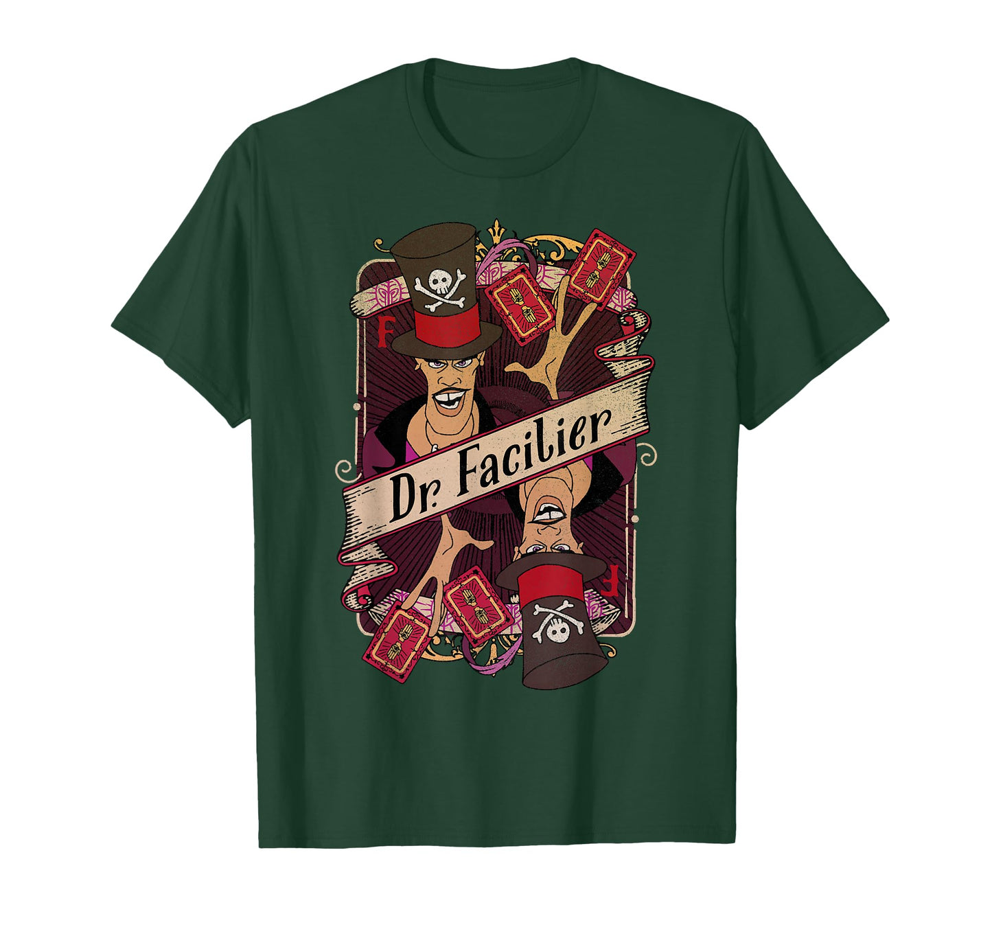 Disney Princess and The Frog Facilier Playing Card T-Shirt T-Shirt