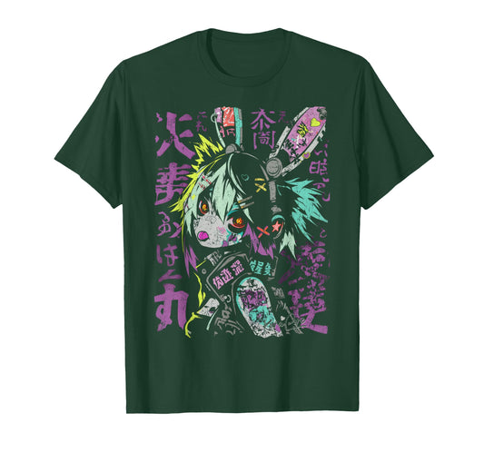 Japanese Streetwear Cyberpunk Y2K Techwear Retro Manga Anime T-Shirt