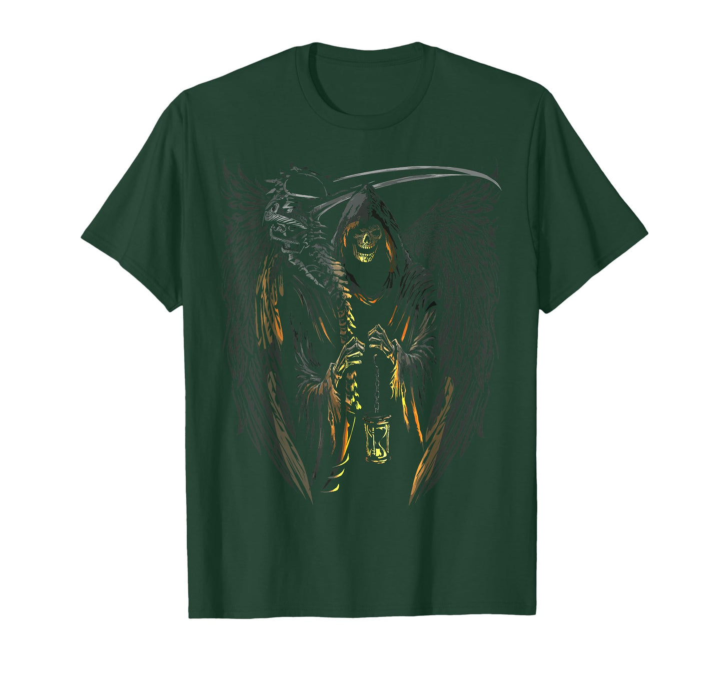Angel of Death Grim Reaper Scary Halloween Occult Dark Art T-Shirt