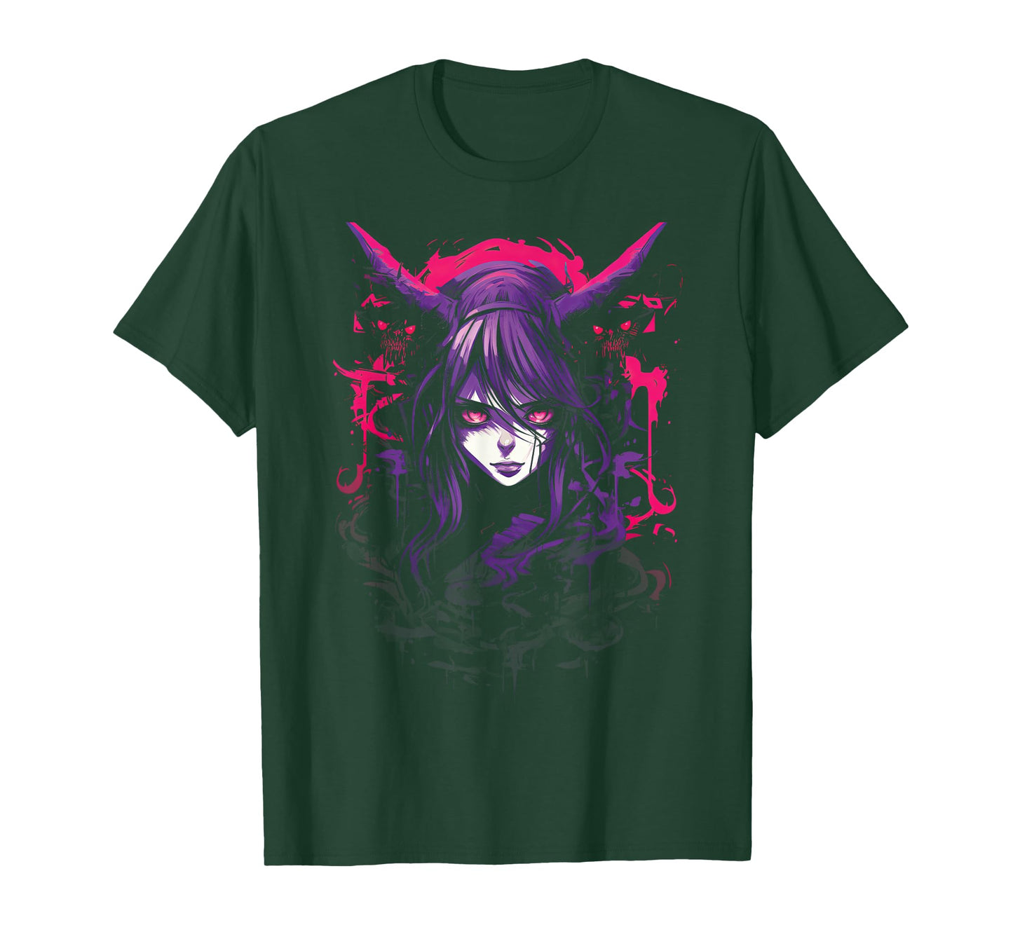 Anime Goth Girl Japanese Aesthetic Grunge Horror T-Shirt