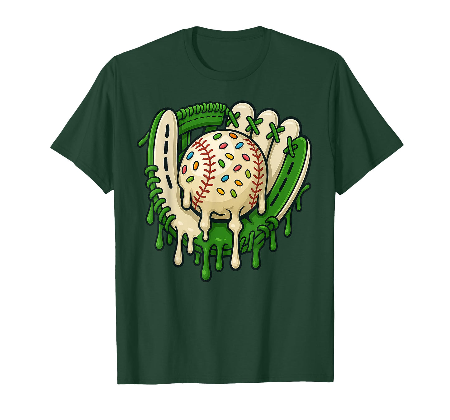 Baseball Drip Team for Boys and Girls Ice Cream Cool T-Shirt