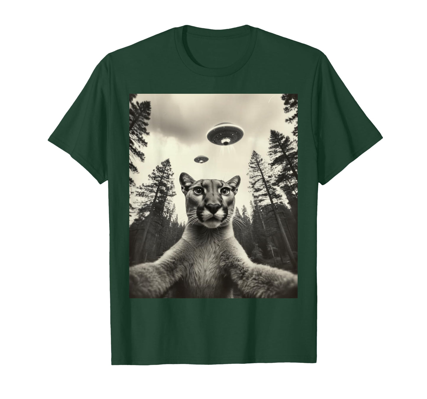 Alien Encounter: Puma Selfie with UFO T-Shirt