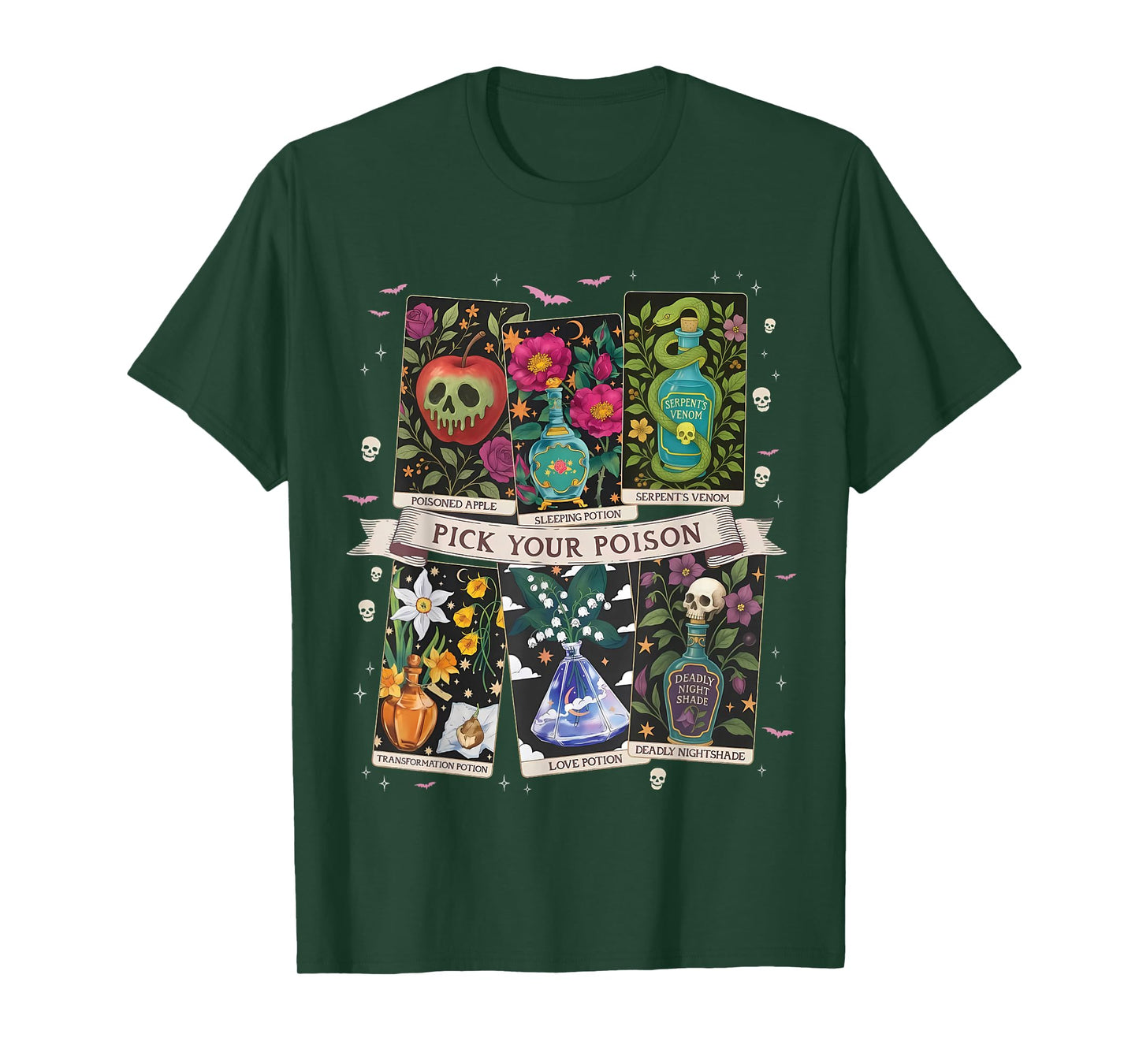 Pick Your Poison's Funny Drink Me Potion's Happy Halloween T-Shirt