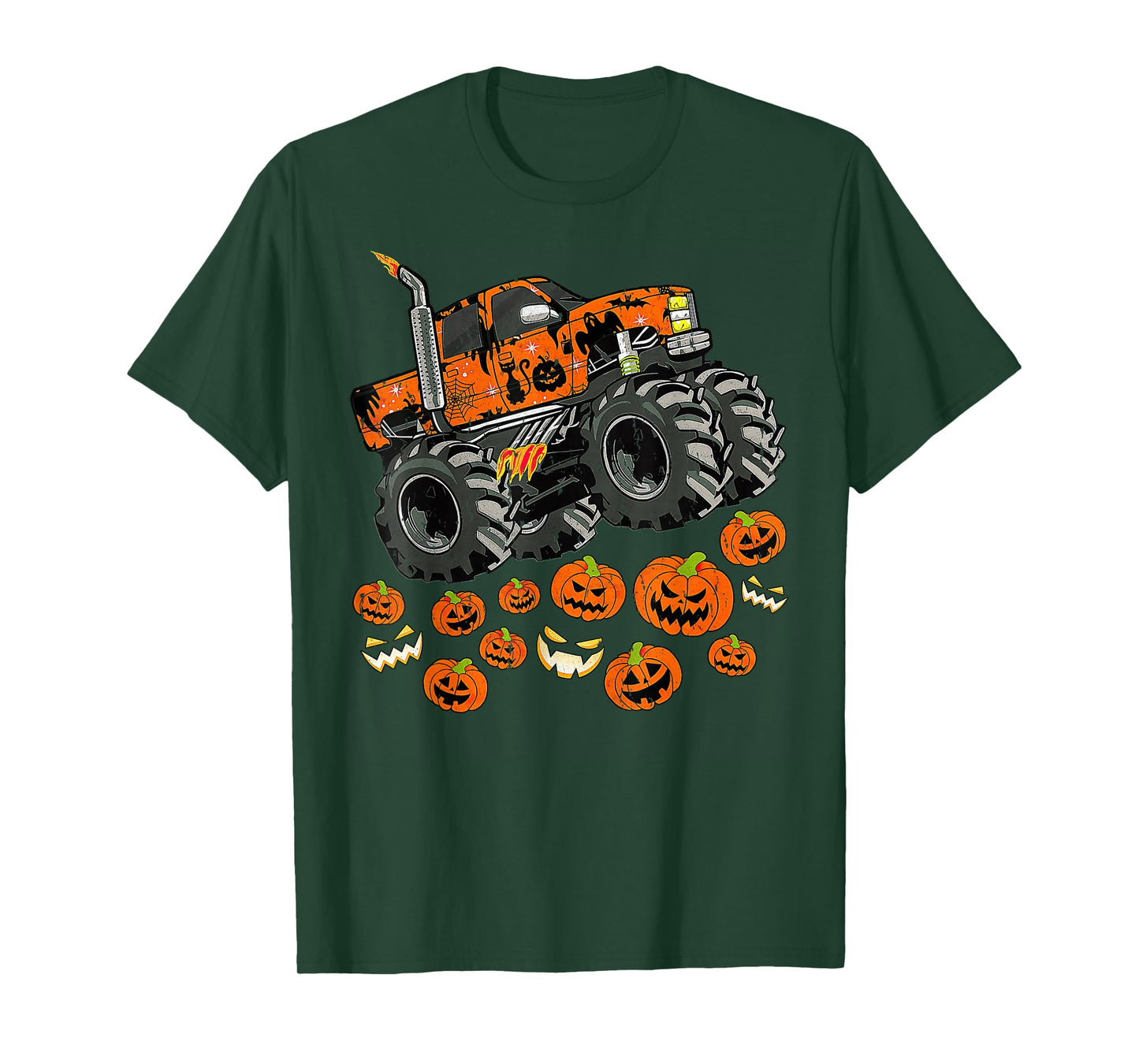 Jack O Lantern Pumpkin Monster Truck Halloween T-Shirt