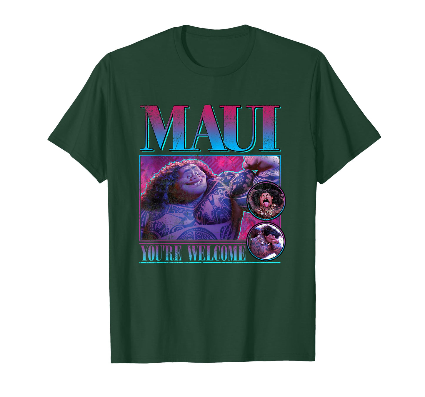 Disney Moana Maui You're Welcome Vintage Portrait Frame T-Shirt