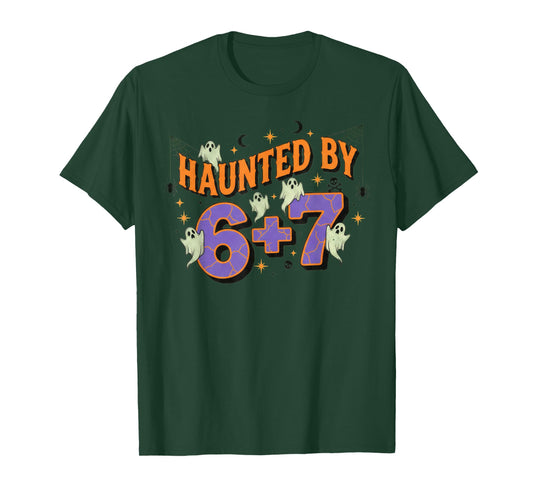 67 Meme Halloween Costume Haunted by 6-7 T-Shirt