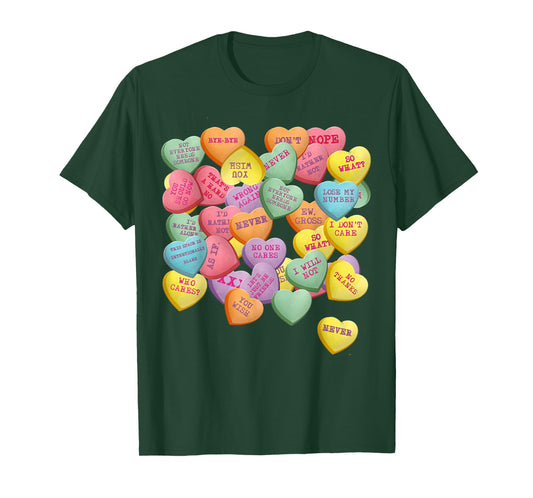 Vintage Candy Conversation Hearts for Anti Valentine's Day T-Shirt