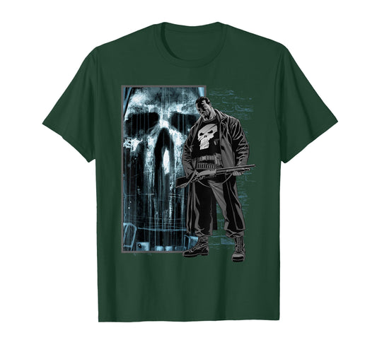 Marvel Comics Retro Classic The Punisher Bullet Storm Skull T-Shirt