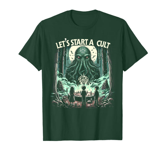 Cthulhu Lets Start A Cult, Vintage Cosmic Horror Cthulhu T-Shirt