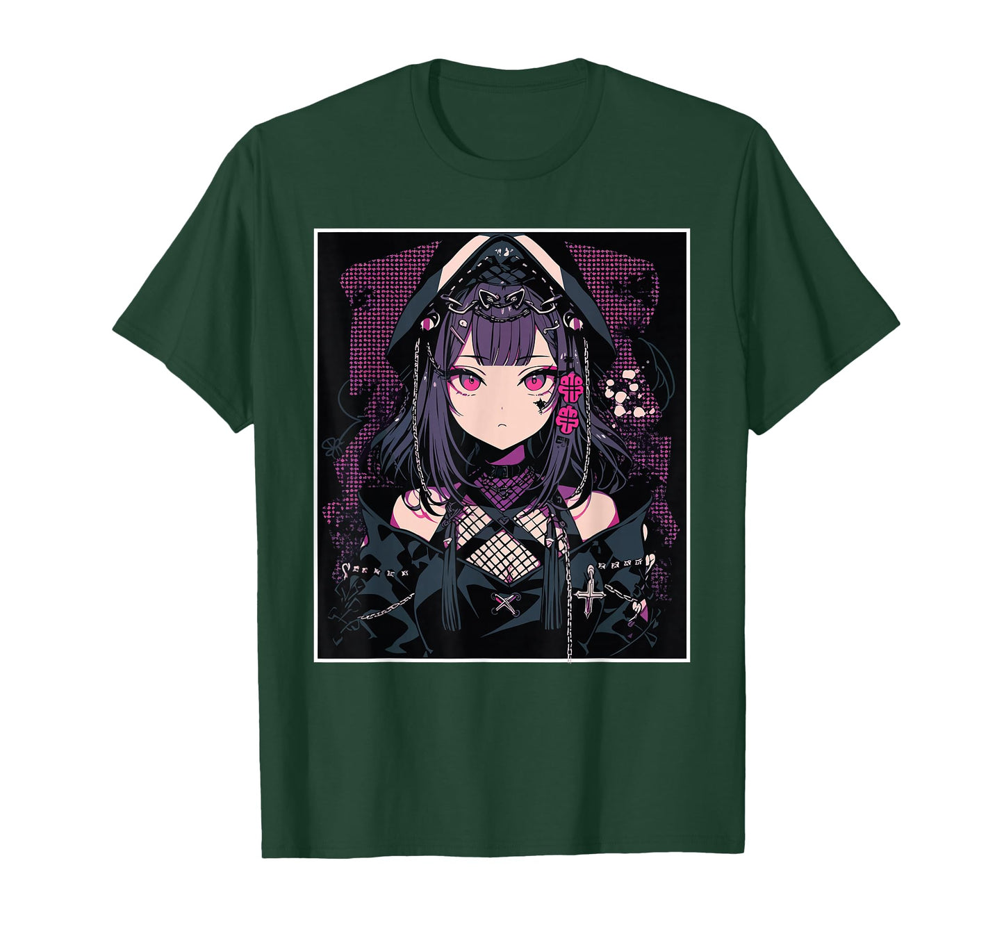 Anime Girl Gothic Waifu Japanese Aesthetic Kawaii Otaku T-Shirt