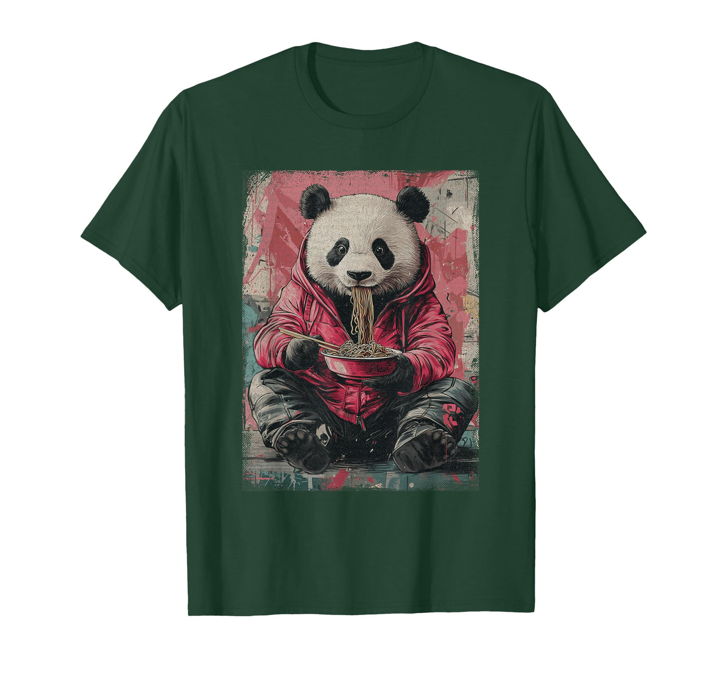 Cyberpunk Ramen Panda Y2K Manga Anime Japanese Streetwear T-Shirt
