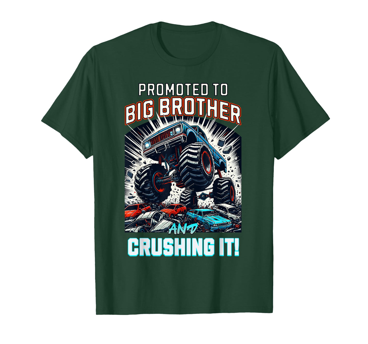 Big Brother Monster Truck Boys Birthday Gifts T-Shirt
