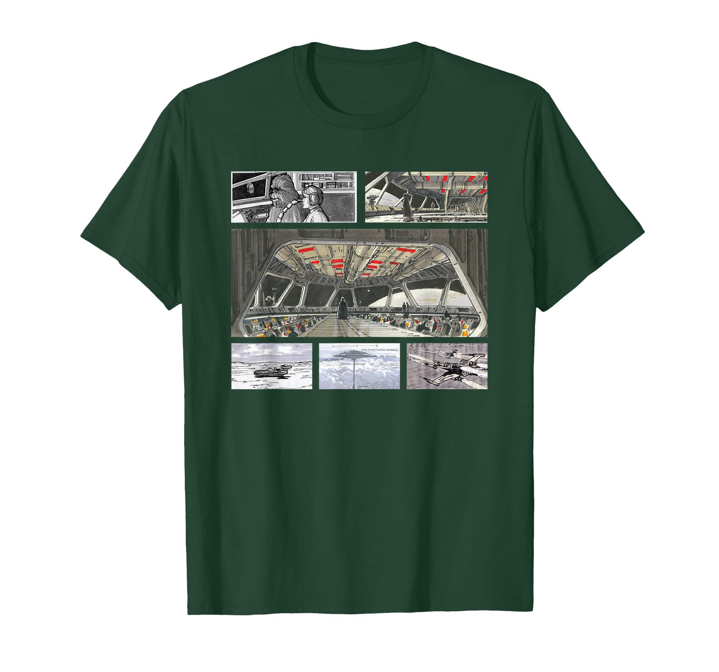 Star Wars Original Trilogy Storyboard Concept Art T-Shirt