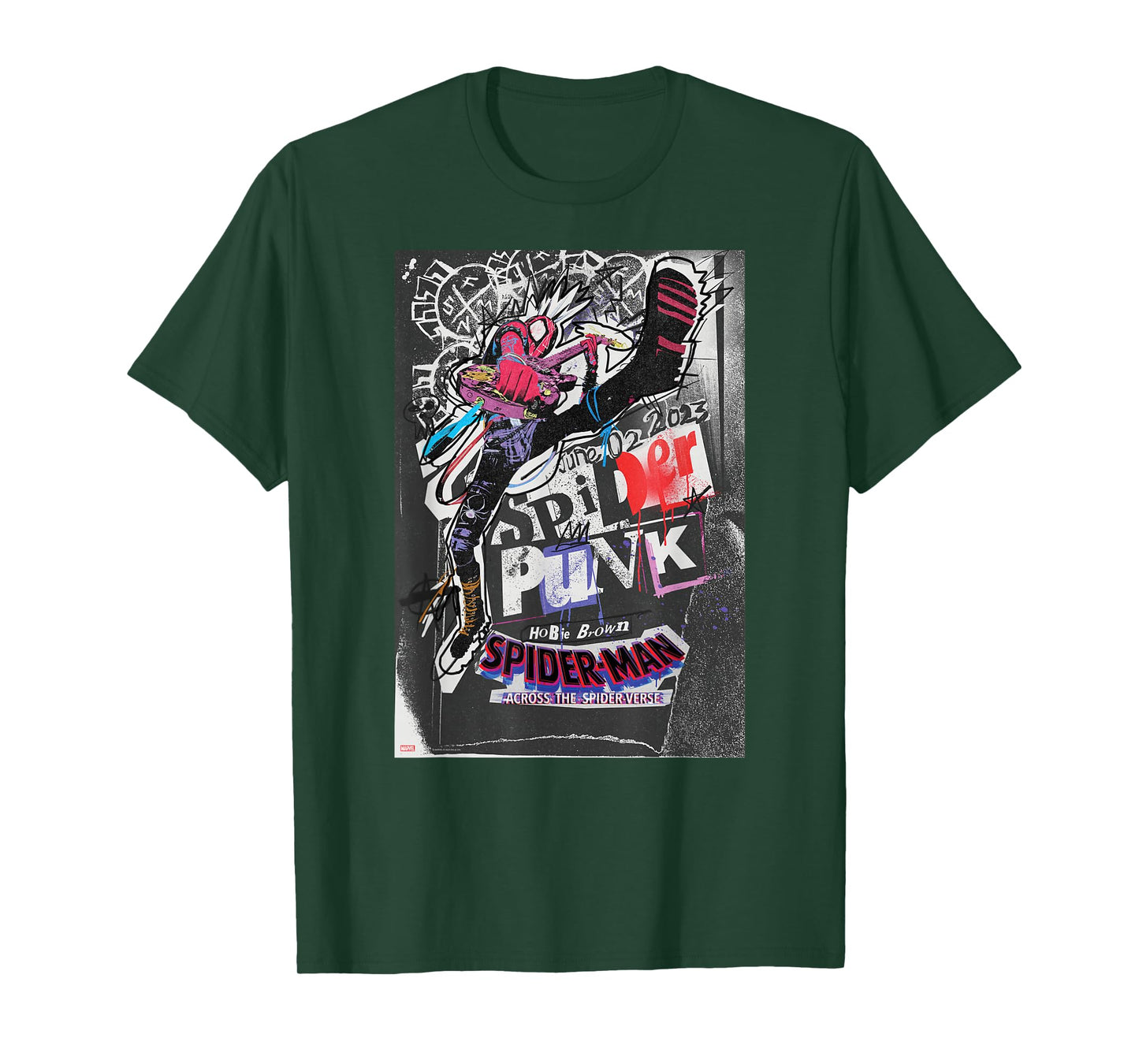 Marvel Spider-Man: Across The Spider-Verse Hobie Poster T-Shirt