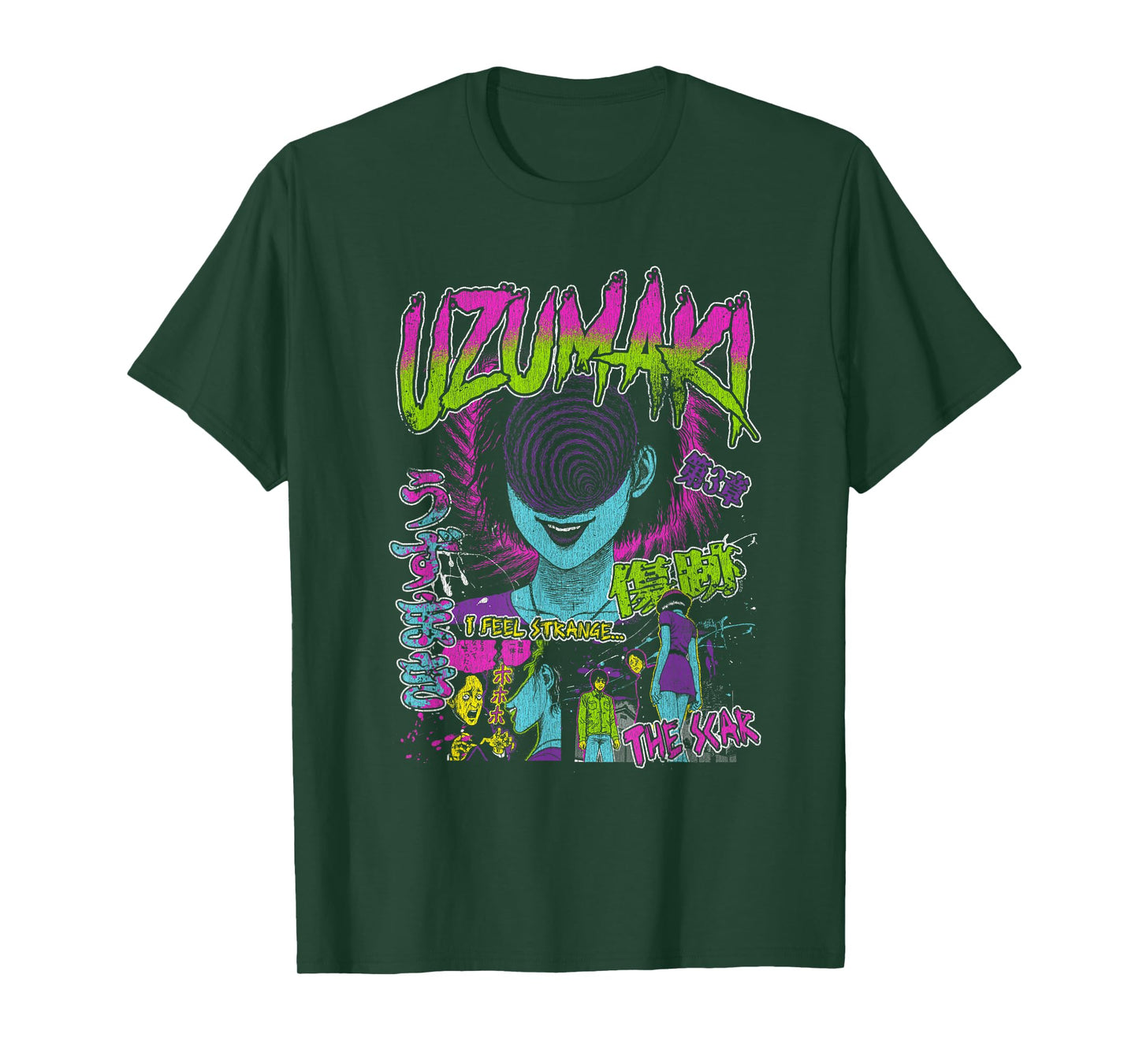 Uzumaki Junji Ito Spiral Girl Horror Manga T-Shirt