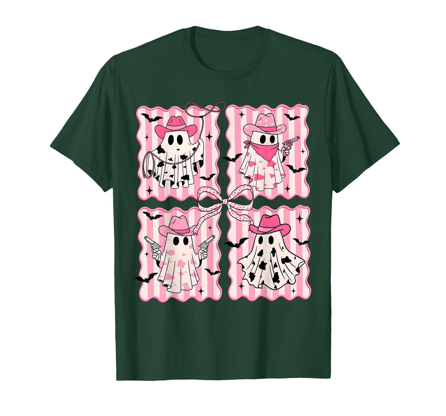 Cowboy Ghost Halloween Ghoul Funny Cowgirl Women Girl T-Shirt