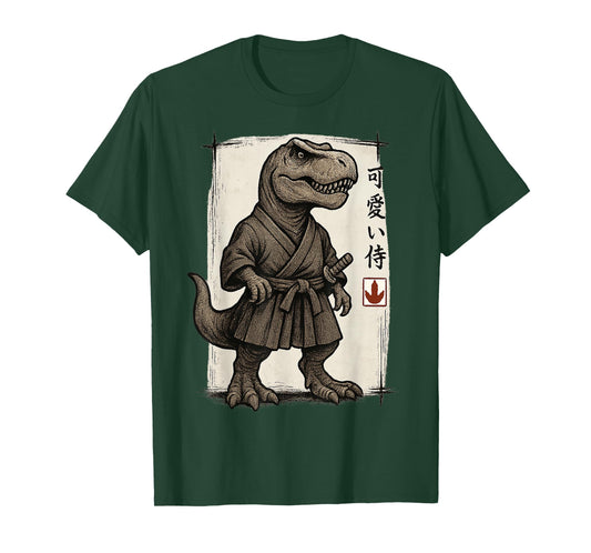 Samurai T Rex Japanese Art Anime Funny Gifts Men Women Kid T-Shirt