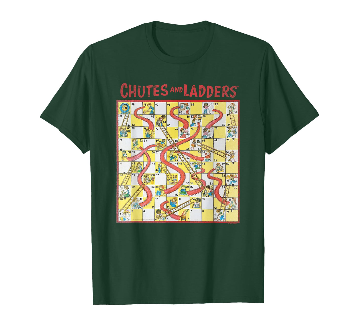Chutes and Ladders Game Board Art from 1979 T-Shirt